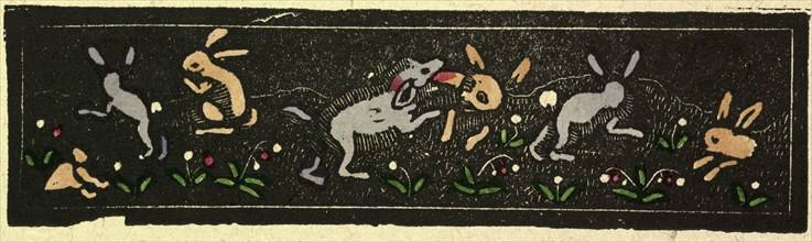 illustration of English tales, folk tales, and ballads. Rabbits