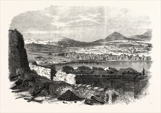 GAETA: THE POSITIONS OF THE NATIONAL ARMY SEEN FROM THE BATTERIES OF THE CITADEL OF GAETA