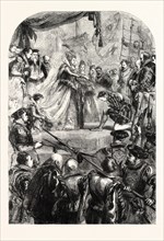 QUEEN ELIZABETH KNIGHTING SIR FRANCIS DRAKE, BY JOHN GILBERT