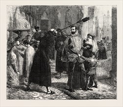 TIME OF THE PERSECUTION OF THE CHRISTIAN REFORMERS IN PARIS, IN 1569. PAINTED BY J. C. HOOK, A.R.A