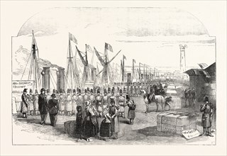 EMBARKATION OF FRENCH TROOPS IN ENGLISH VESSELS, AT CALAIS, FOR THE BALTIC, 1854