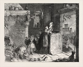 CINDERELLA PAINTED BY GEORGE CRUIKSHANK, FROM THE EXHIBITION OF THE ROYAL ACADEMY, 1854