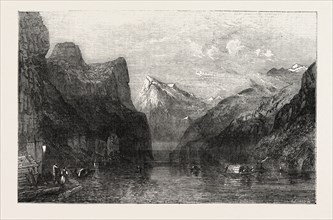 THE BAY OF URI, LAKE OF LUCERNE PAINTED BY W.C. SMITH. FROM THE EXHIBITION OF THE SOCIETY OF