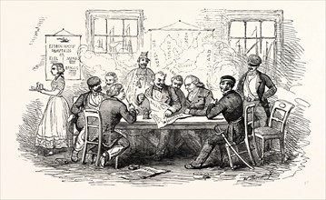 DISCUSSING THE WAR, IN A COFFEE-HOUSE, AT COPENHAGEN, 1854