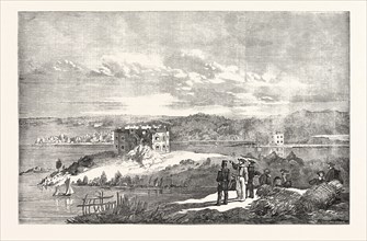 FORT NOTTICH, BOMARSUND. BREACH MADE BY AN ENGLISH THREE-GUN BATTERY, 1854