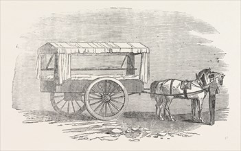 NEW AMBULANCE WITH THE ARMY IN THE EAST, 1854; The hospital cart or ambulance accompanying our