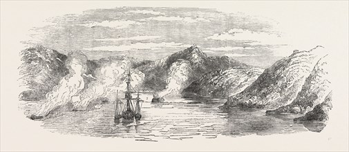 H.M.S. MIRANDA, AND HER PRIZES, IN LITSCHA BAY, RUSSIAN LAPLAND, 1854
