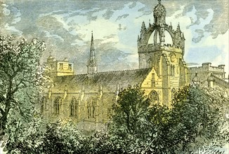 Aberdeen, UK, King's College, exterior,1885