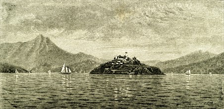 San Francisco Bay and Alcatraz Island, 1891, USA