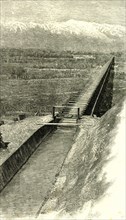 A Flume in California, 1891, USA