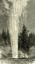 The Splendid Geyser in action, 1891, USA