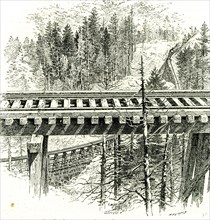 The Big Loop on the Shasta Railway, near McCloud, 1891, USA