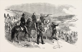 THE CRIMEAN WAR: LORD RAGLAN AND GENERAL CANRORERT VISITING THE FRENCH OUTPOSTS OPPOSITE