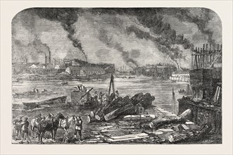 MARE AND CO.'S IRON SHIP-BUILDING WORKS, BOW-CREEK, BLACKWALL, 1854