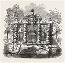 THE WATER-GATE OF YORK HOUSE, BUCKINGHAM STREET, STRAND, LONDON, 1854