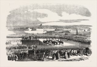 PRESENTATION OF COLOURS TO THE FIRST SOMERSET MILITIA, BY THE COUNTESS POULETT, 1854