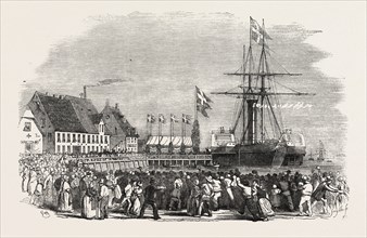 ARRIVAL OF THE KING OF DENMARK AT FLENSBURG, 1854