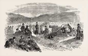THE CRIMEAN WAR: THE SIEGE OF SEBASTOPOL: GORDON'S ATTACK WITH A LANCASTER GUN, 1854