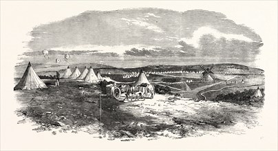 THE CRIMEAN WAR: THE SIEGE OF SEBASTOPOL: PART OF CAPTAIN WODEHOUSE'S BATTERY, 1854
