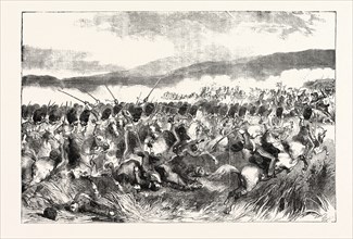 THE CRIMEAN WAR: THE ACTION AT BALACLAVA: CHARGE OF THE SCOTS GREYS, OCTOBER 25, 1854