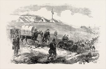 THE CRIMEAN WAR: FRENCH AMBULANCES, BEFORE SEBASTOPOL, 1854