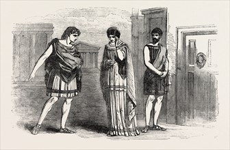 THE WESTMINSTER PLAY, SCENE FROM TERENCE'S EUNUCHUS, ACT 1, SCENE 1