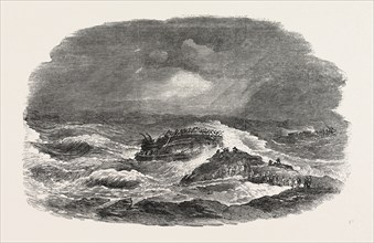 WRECK OF THE TROOP-SHIP CHARLOTTE, IN ALGOA BAY, 1854