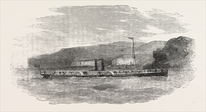 THE FOUR-PADDLE-WHEEL DANUBE STEAMER, TACHTALIA. 1854