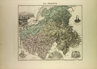 MAP OF HAUTE SAVOIE, 1896, FRANCE
