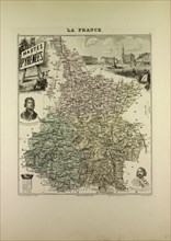 MAP OF HAUTES PYRÃâNÃâES, 1896, FRANCE
