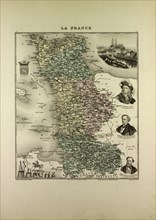 MAP OF MANCHE, 1896, FRANCE