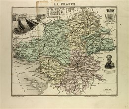 MAP OF LOIRE INFERIEURE, 1896, FRANCE
