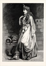 MRS. LANGTRY AS CLEOPATRA DRAWN FROM LIFE BY LANCE CALKIN