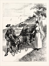 THE QUEEN IN HER PONY CARRIAGE, A SKETCH AT OSBORNE