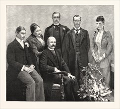 THE SILVER WEDDING OF THE DUKE AND DUCHESS OF TECK: PORTRAIT GROUP OF THE DUKE AND HIS FAMILY