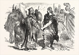 MEETING OF EDMUND IRONSIDE AND CANUTE ON THE ISLAND OF OLNEY