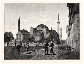 THE MOSQUE OF SANTA SOPHIA, CONSTANTINOPLE, ISTANBUL