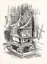 THE CORONATION CHAIR AND "STONE OF DESTINY," WESTMINSTER ABBEY