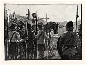 BANNOCKBURN: BRUCE REVIEWING HIS TROOPS BEFORE THE BATTLE