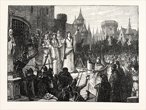 THE COUNTESS DE MONTFORT INCITING THE PEOPLE OF RENNES TO RESIST THE FRENCH KING