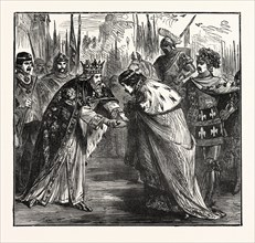 EDWARD RECEIVING KING JOHN OF FRANCE