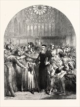JOHN WYCLIFFE APPEARING IN ST. PAUL'S CATHEDRAL TO ANSWER THE CHARGE OF HERESY