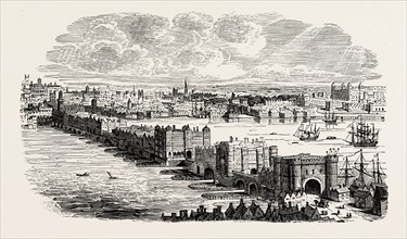 OLD LONDON BRIDGE IN THE SIXTEENTH CENTURY