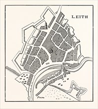 EDINBURGH: PLAN OF LEITH, SHOWING THE EASTERN FORTIFICATIONS. (Facsimile after Greenville Collins'
