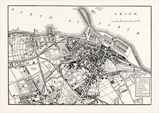 EDINBURGH: PLAN OF LEITH, 1883