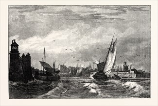 EDINBURGH: ENTRANCE TO LEITH HARBOUR, 1826