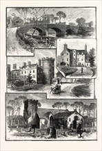 EDINBURGH: 1. OLD SAUGHTON BRIDGE; 2. OLD SAUGHTON HOUSE; 3. BARNTON HOUSE ; 4. CRAMOND CHURCH.