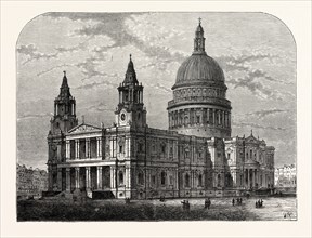 EXTERIOR OF ST. PAUL'S CATHEDRAL FROM THE SOUTH-WEST, 1800, LONDON