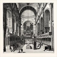 THE CHOIR OF ST. PAUL'S BEFORE THE REMOVAL OF THE SCREEN, LONDON