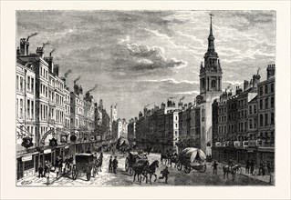 BOW CHURCH AND CHEAPSIDE IN 1750, LONDON